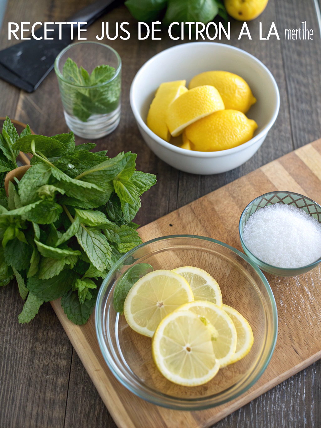 Recette Jus de citron à la menthe ingredients