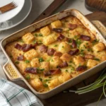 Savory Tater Tot and Bacon Breakfast Casserole Recipe