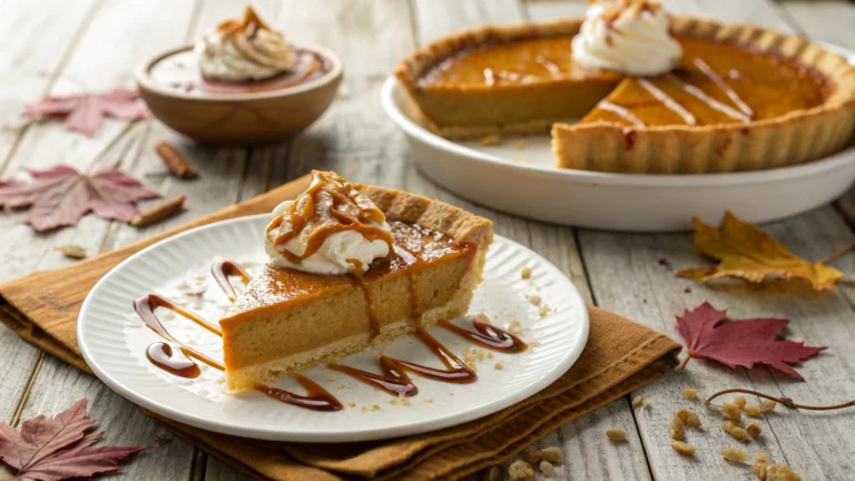 The Ultimate Homemade Pumpkin Pie Recipe with Caramel Pecan Topping