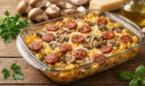 Ultimate Oven-Baked Sausage and Mushroom Pasta Gratin Recipe