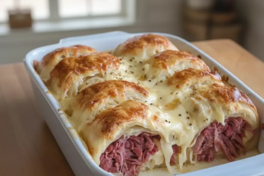 Easy Crescent Roll Reuben Bake: A Flavorful Casserole Recipe