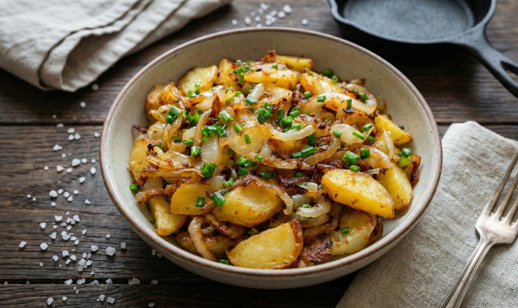 Old-Fashioned Fried Potatoes and Onions: A Classic Skillet Recipe