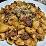 Creamy Paprika Steak Shells: A Comforting Pasta Delight