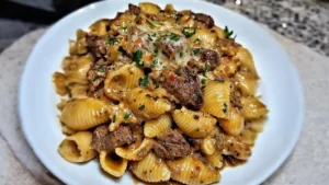 Creamy Paprika Steak Shells: A Comforting Pasta Delight