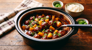 Easy Slow Cooker Pineapple BBQ Meatballs Recipe