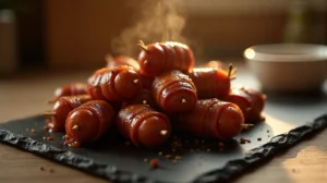 Bacon Wrapped Smokies with Brown Sugar