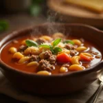 Homemade Beef Macaroni Soup Recipe