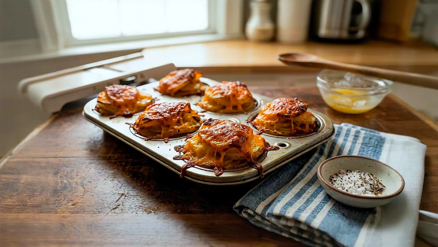 Irresistible 4-Ingredient Sharp Cheddar Potato Stacks: Crispy Edges Guaranteed