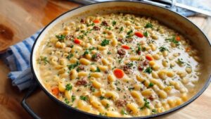 Winter Comfort Creamy Sausage Pasta Soup