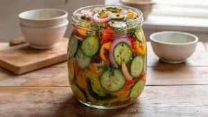Tangy Refrigerator Pickle Salad: Vibrant Vegetable Crunch