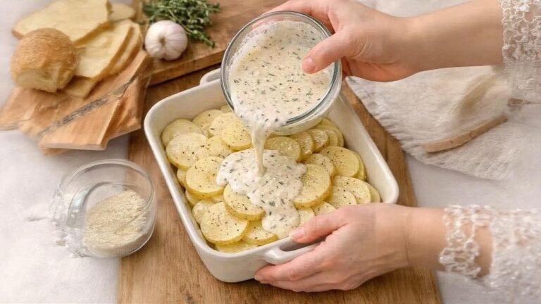Golden Crusted Creamy Parmesan Oven Baked Potatoes