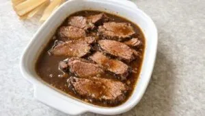 3-Ingredient Au Jus Roast Beef Recipe (Oven Baked Sunday Roast)