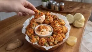 Golden Crispy Cauliflower Bites Recipe (Oven Baked)