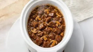 Fall-Apart Slow Cooker Mushroom Beef Tips