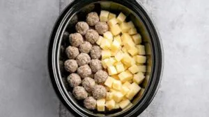 5-Ingredient Slow Cooker Meatball & Potato Stew Recipe