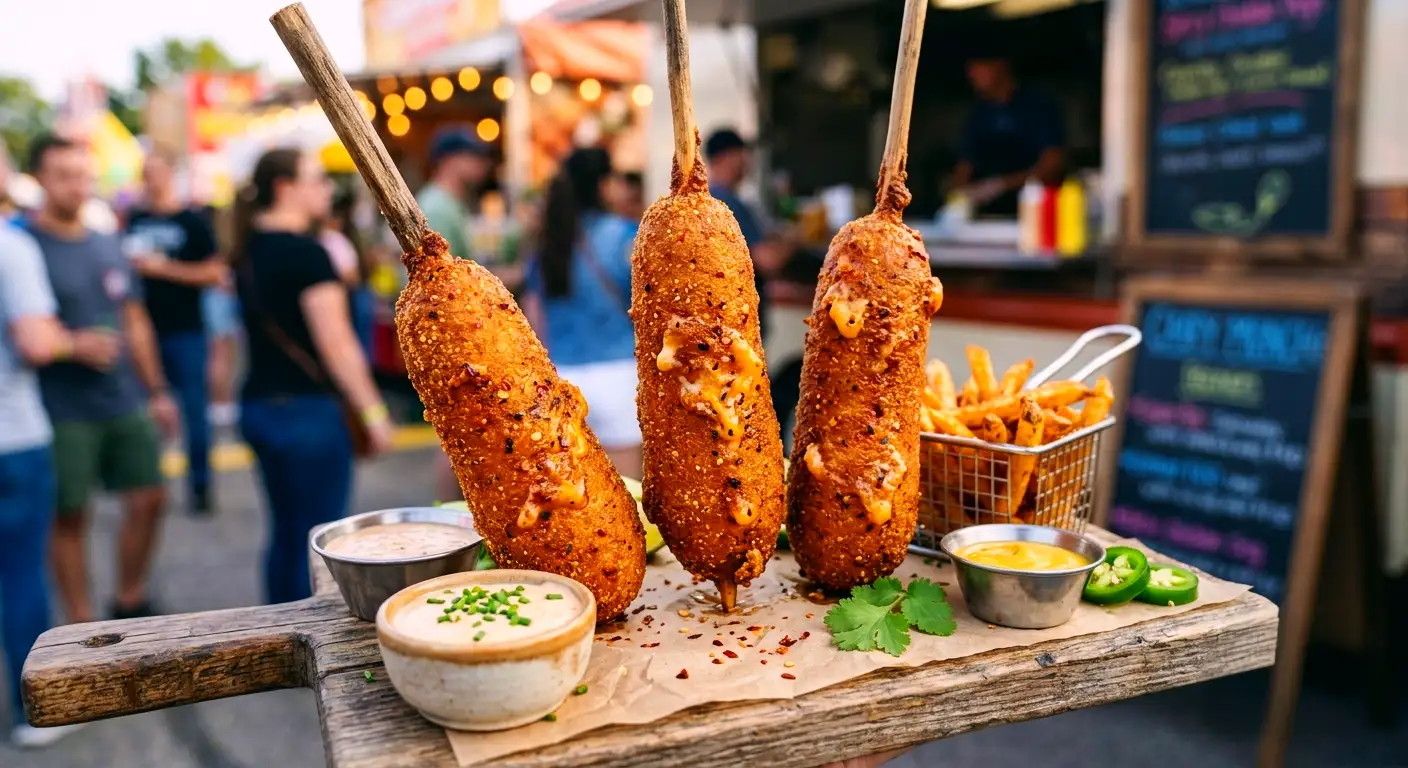 Spicy Cheddar Corn Dogs: The Ultimate State Fair Crunch
