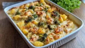 Baked Potato Chicken and Broccoli Casserole Recipe (Creamy & Hearty)
