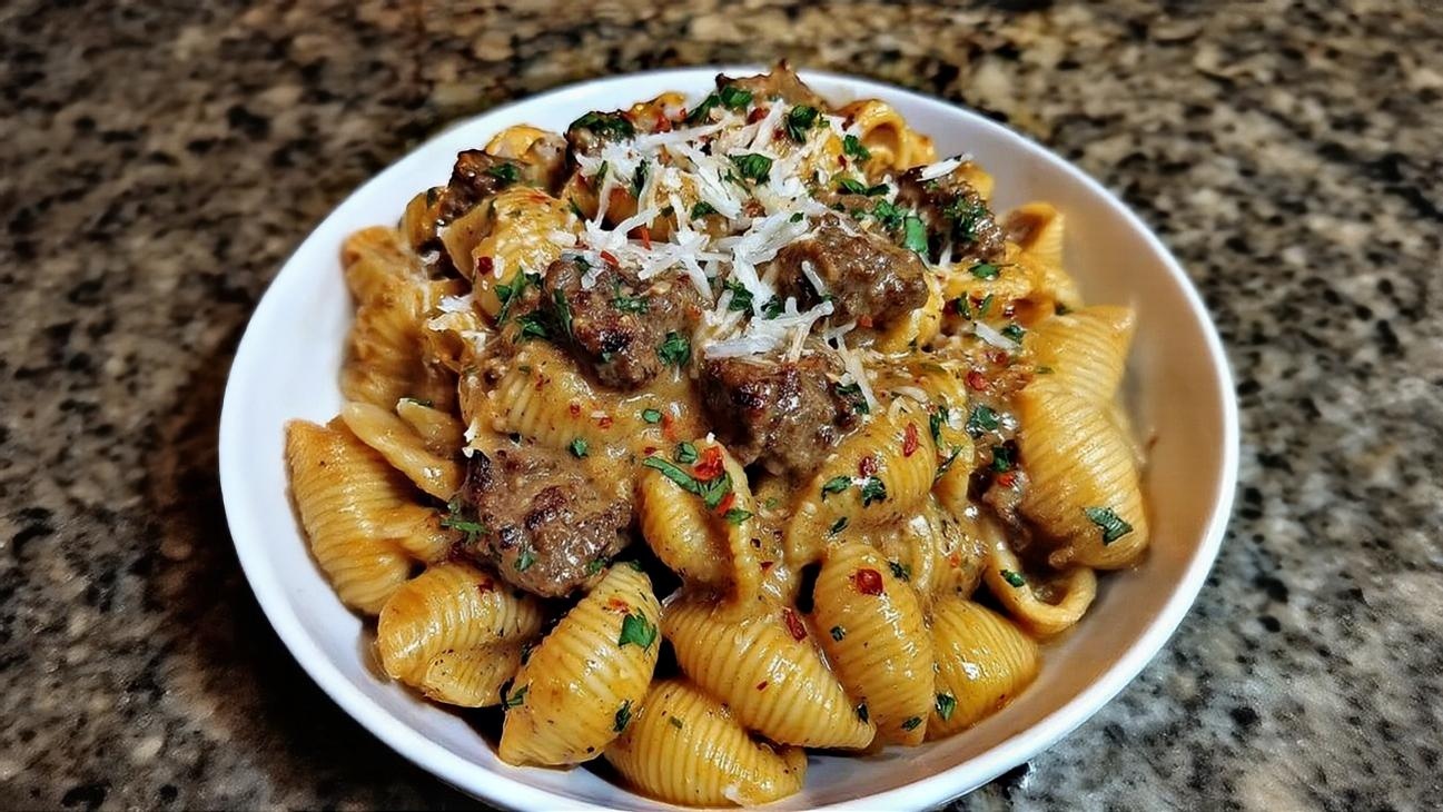 Paprika Steak Shells Recipe (Hearty Stuffed Pasta)