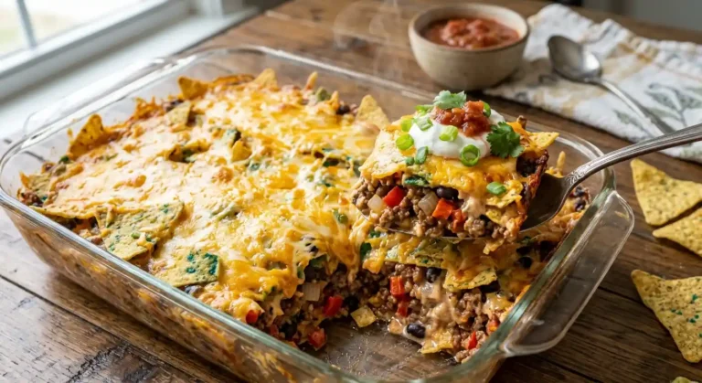 Beef Dorito Casserole Recipe (Cheesy & Easy)
