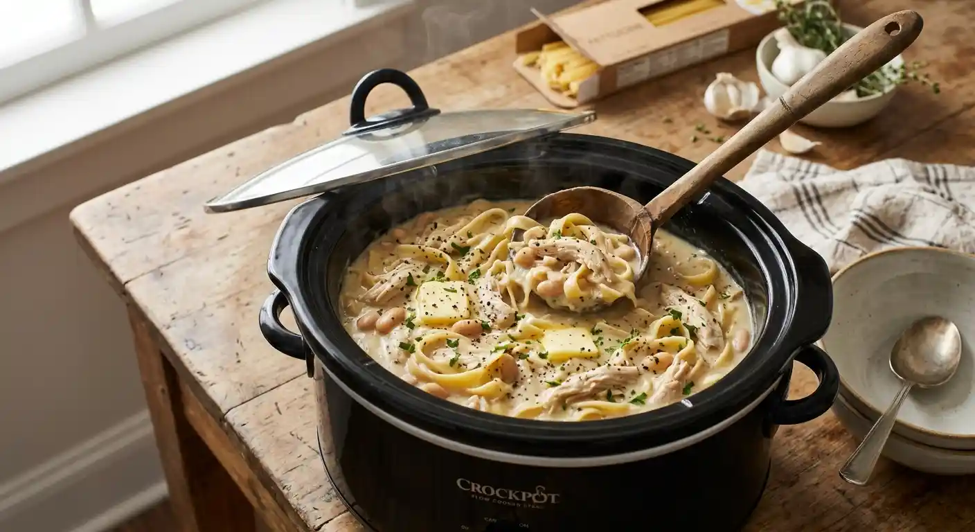 Creamy Chicken and Noodles in the Crockpot Recipe (Ultimate Comfort)
