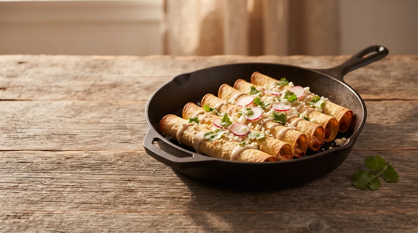 Baked Chicken Flautas Recipe (Crispy & Easy)