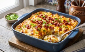 Baked Potato Casserole Recipe (Cheesy & Loaded)