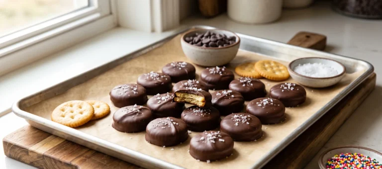 Chocolate-Covered Ritz Biscuit Bites Recipe (Sweet & Salty Snack)