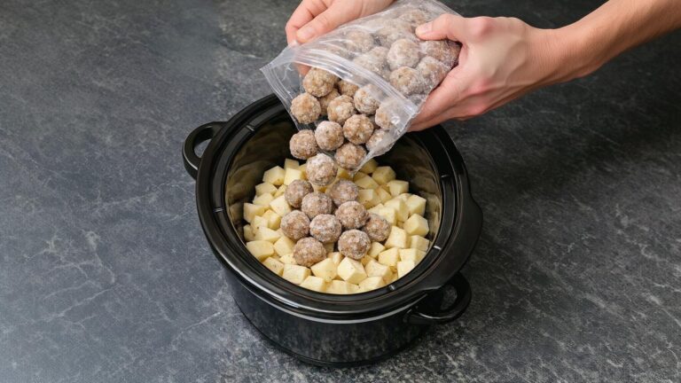 Slow Cooker Amish Meatball Stew Recipe (Easy 5-Ingredient)