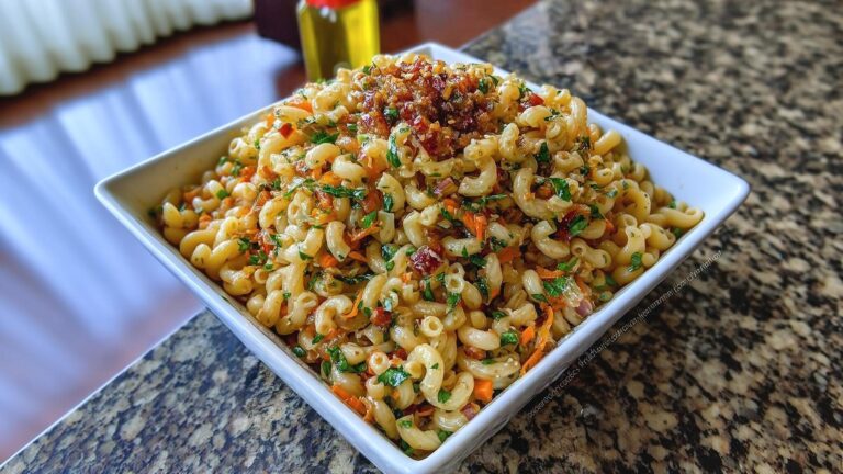 Zesty Italian Macaroni Salad Recipe (Cold Pasta Side)