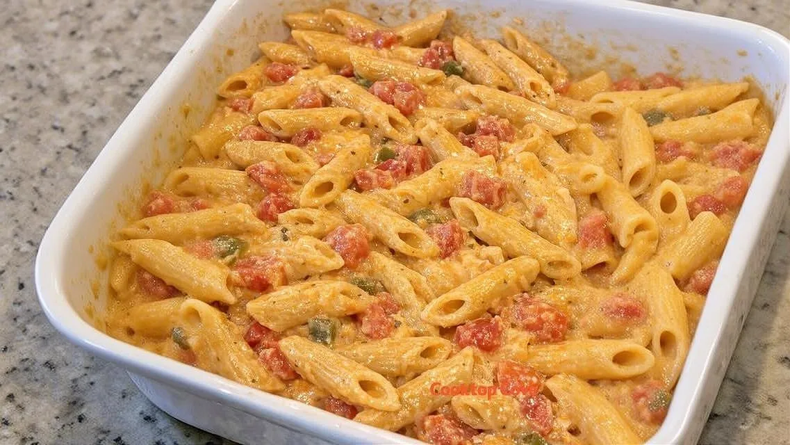 Velveeta Rotel Penne Recipe (3-Ingredient Bake)