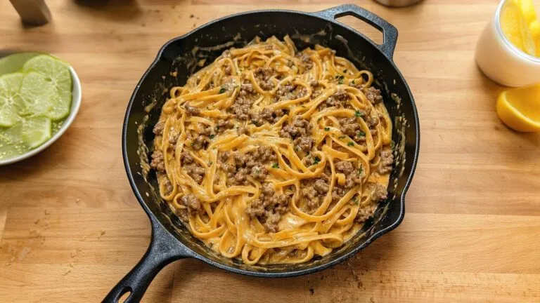 Garlic Butter Beef Pasta Recipe (30-Min)